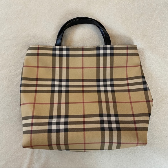 BURBERRY Nova Check Small Tote Size 10” x 12” - Picture 1 of 9